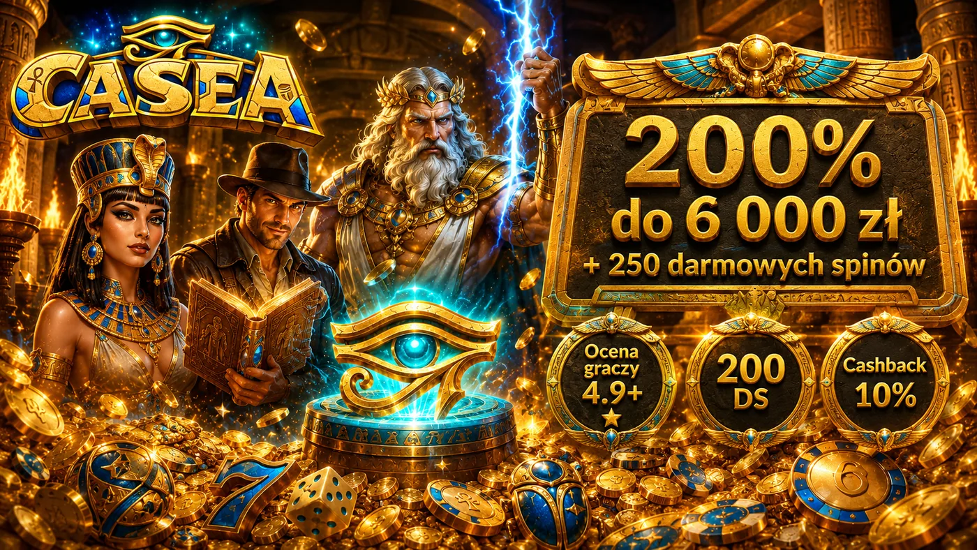 Casea Casino — bonus powitalny do 5 000 zł i 200 free spinów